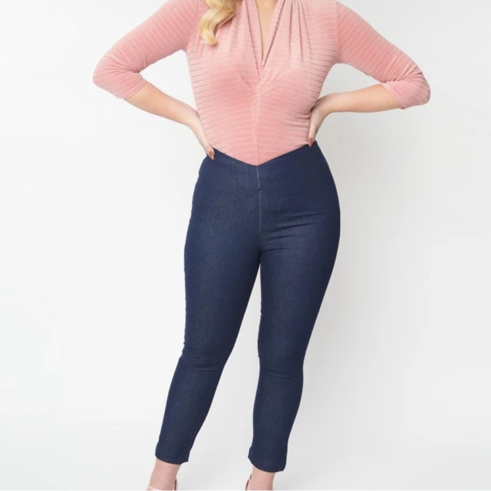 Unique Vintage Blue Skinny Jeans